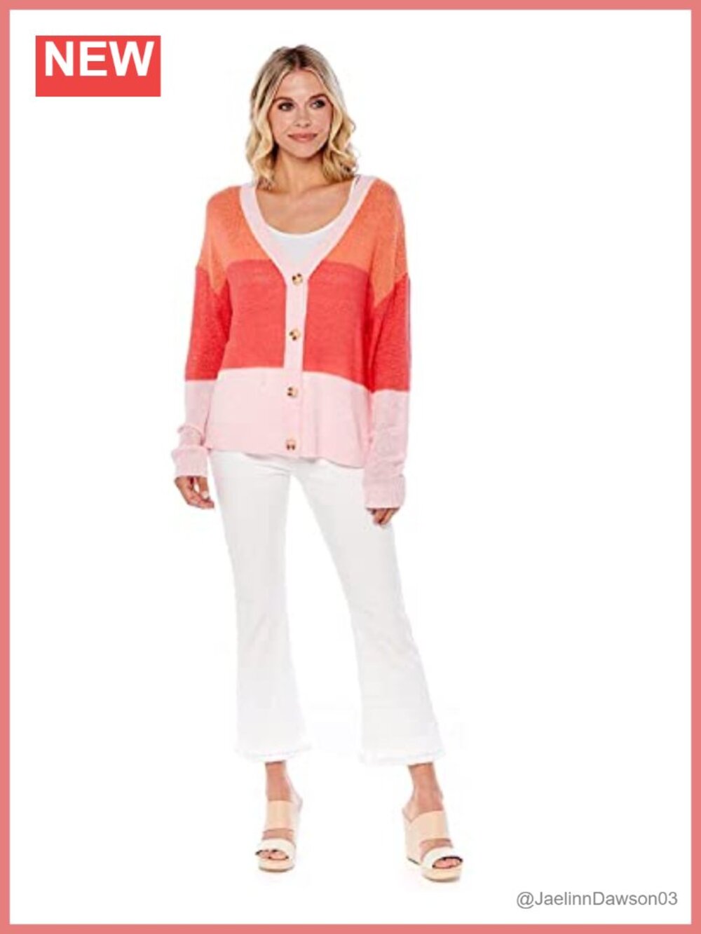 Ribboned Knit Button Down Cardigan V-Neck Long Sleeve Thin Gauge Sweater